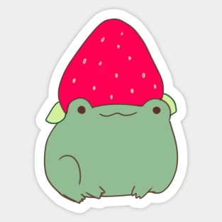 Strawberry Frog illustration Sticker